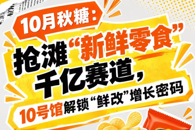 10月秋糖：聚焦“新鲜零食”千亿赛道，10号馆中华厅掌握“鲜改”增长密码